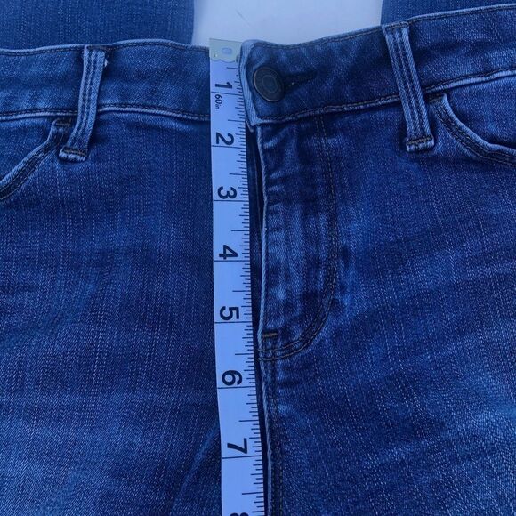 Uniqlo dark wash skinny jeans mid rise 29” inseam -size 26 - Picture 5 of 8